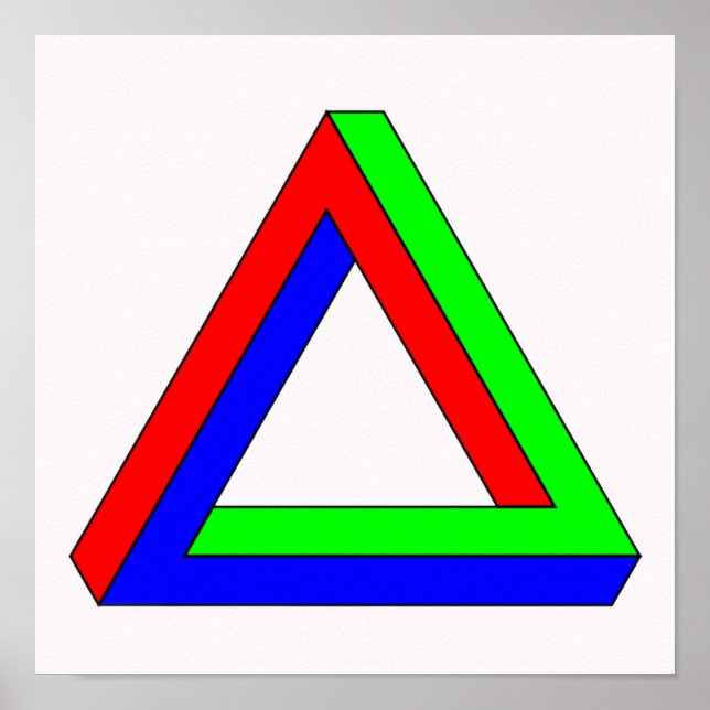 Optical Triangle illusion Poster (Front)