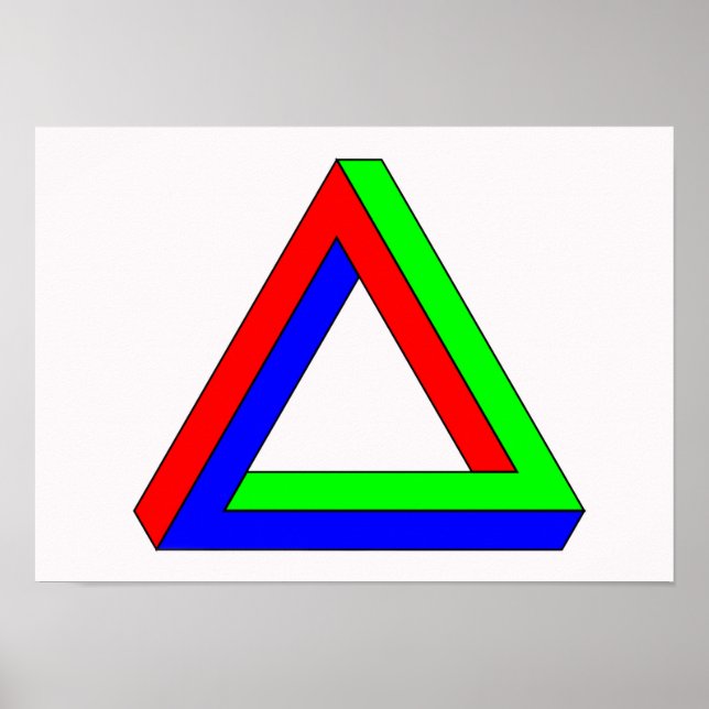 Optical Triangle illusion Poster (Front)
