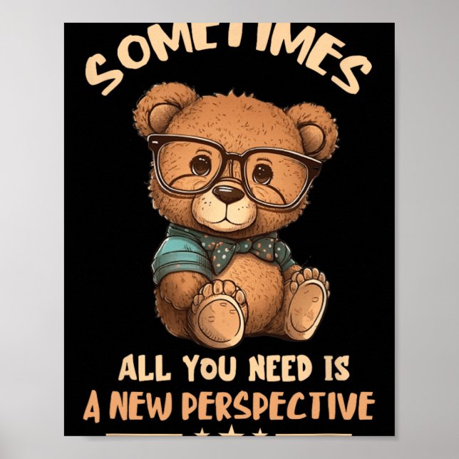 Optician Bear New Perspective Eye Doctor Ophthalmo Poster (Front)
