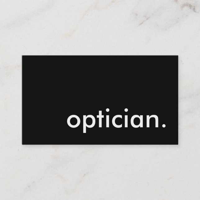 optician. business card (Front)