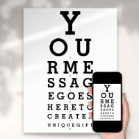 Optician Chart Create Your Own Message