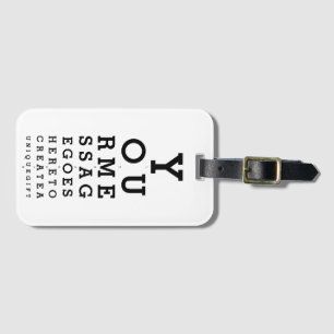 Optician Chart Create Your Own Message Luggage Tag