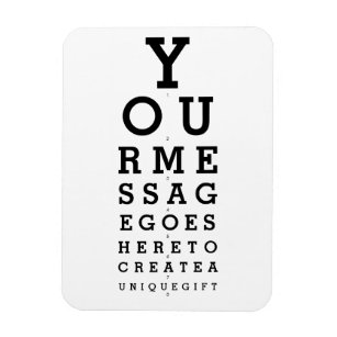 Optician Chart Create Your Own Message Magnet