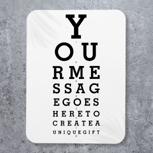 Optician Chart Create Your Own Message Magnet