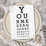 Optician Chart Personalised Message Invitation<br><div class="desc">Add your own message to create a unique,  fun gift. Designed by Thisisnotme©</div>