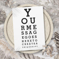 Optician Chart Personalised Message