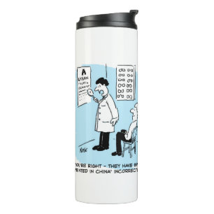 Optician Checks Wall Chart Small Print Thermal Tumbler