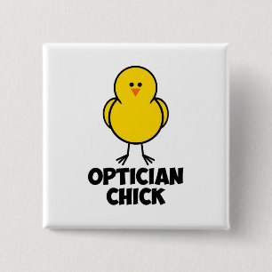 Optician Chick 15 Cm Square Badge
