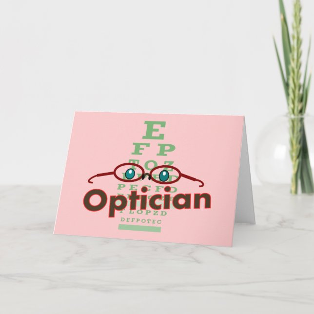 Optician--Eye chart Gifts Card (Front)
