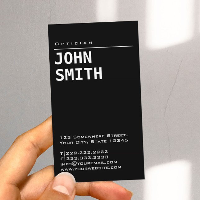 Optician Eyewear Specialist Professional Business Card (Creator Uploaded)