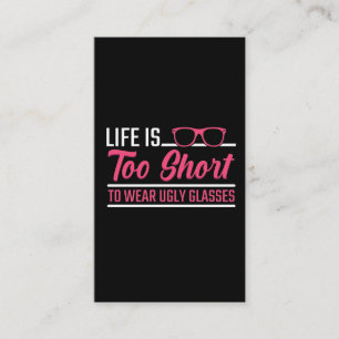 Optician Humor Eye Doctor Ugly Glasses Optometrist Business Card