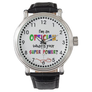 Optician humour, colourful fun design watch