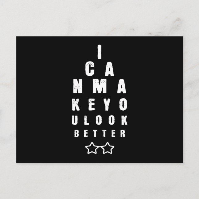 Optician Look Better Optician Glasses Postcard (Front)