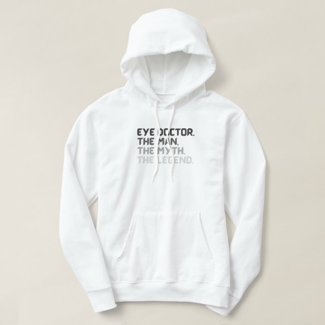 optician optometrist ophthalmologist typography  hoodie (Design Front)