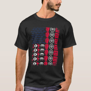 Optician Tool American Flag Pride 4th Of July Opti T-Shirt