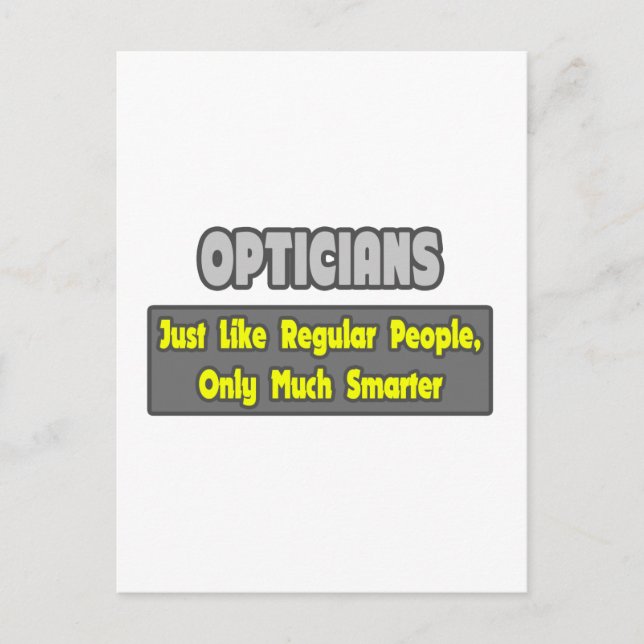 Opticians .. Smarter Postcard (Front)