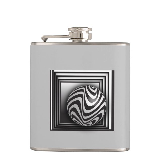 Optics thru Shapes  Hip Flask (Front)