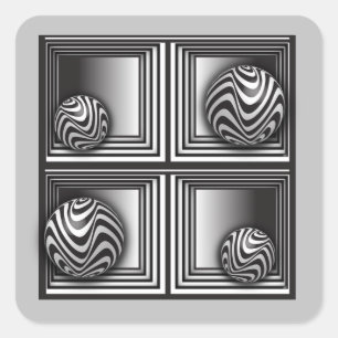 Optics thru Shapes Square Sticker