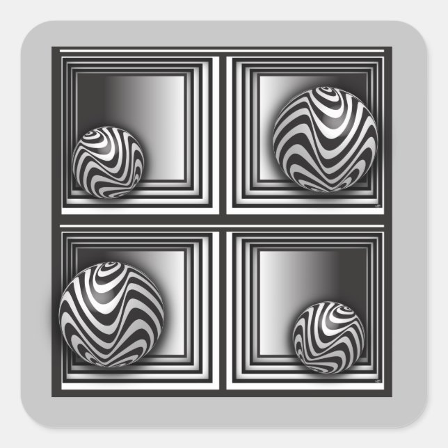 Optics thru Shapes Square Sticker (Front)