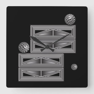 Optics thru Shapes Square Wall Clock