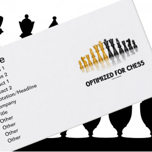 Optimised For Chess (Reflective Chess Set) Business Card
