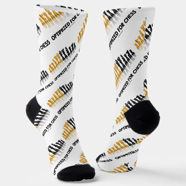 Optimised For Chess Reflective Chess Set Socks (Angled)