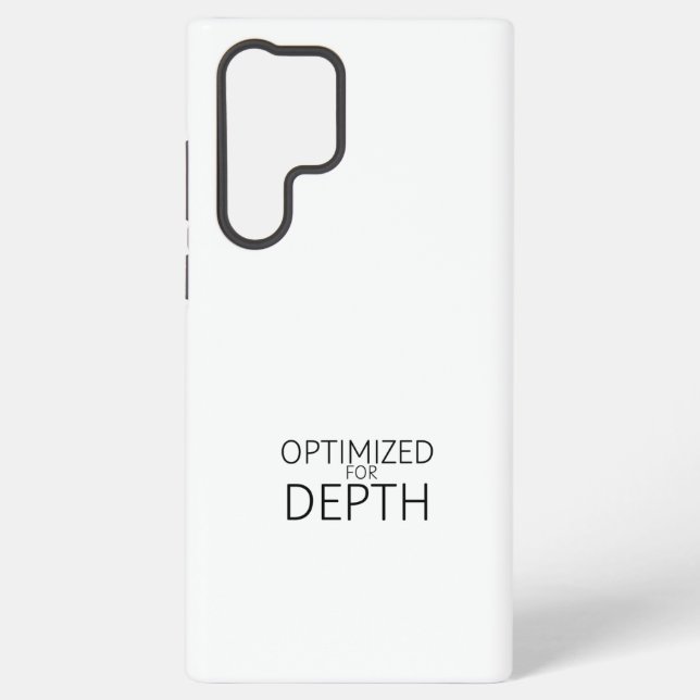 Optimised For Depth Minimalist Technical Samsung Galaxy S22 Ultra Case (Back)