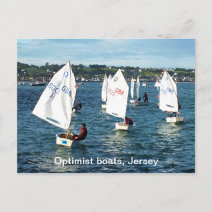 Optimist boats in Jersey Postcard