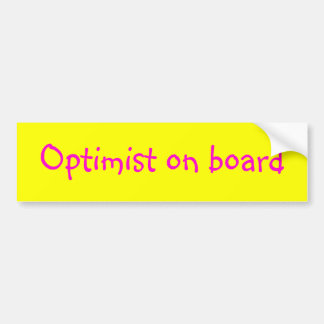 Optimist on board bumper sticker