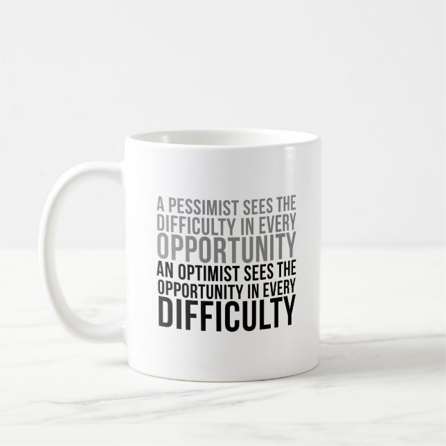 Optimist Quotes Coffee Mug (Left)