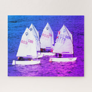 Optimist sailing boats jigsaw puzzle