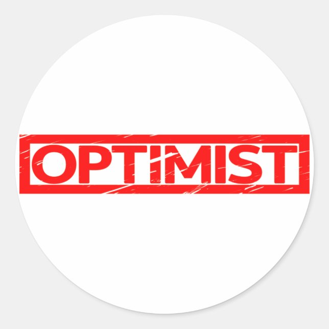 Optimist Stamp Classic Round Sticker (Front)