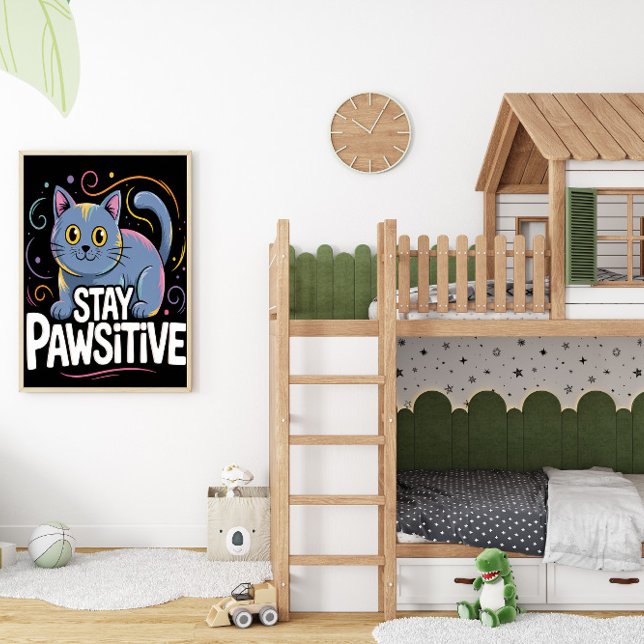 Optimistic Feline Outlook Poster (Creator Uploaded)