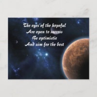 Optimistic postcards