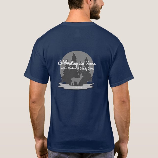 Option 2 Yurkovich Family Reunion Shirt  Navy Blue (Back)