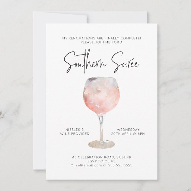 Option 4: Southern Soiree Invitation (Front)
