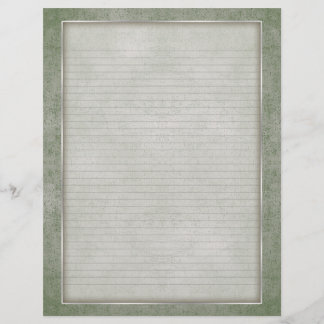 Optional Lines Letterhead with Aged Frame Green
