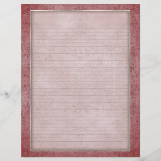 Optional Lines Letterhead with Aged Frame Red