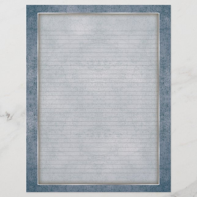 Optional Lines Letterhead with Aged Frame Teal (Front)