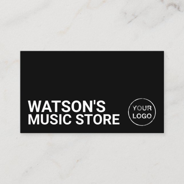 Optional Logo, Music Store  Business Card (Front)
