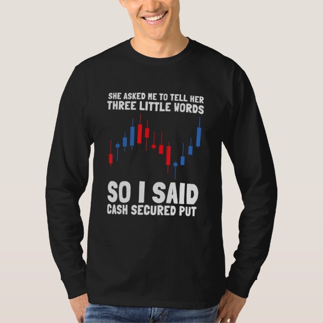 Options Trading Cash Secured Puts Future Forex Opt T-Shirt (Front)