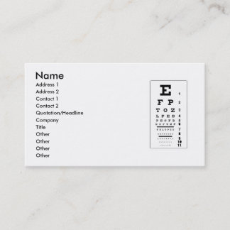Optometrist Business Card