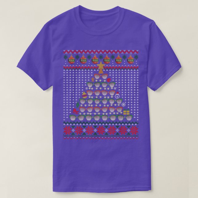 Optometrist Christmas Tree Optometree Ugly Xmas Sw T-Shirt (Design Front)