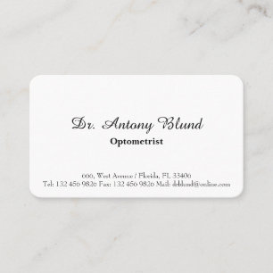Optometrist Classic Business card