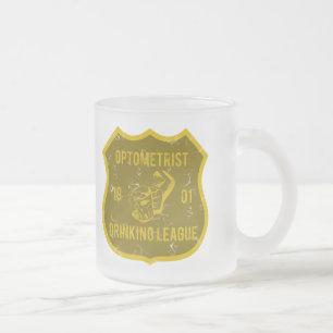 Optometrist Drinking League Frosted Glass Coffee Mug