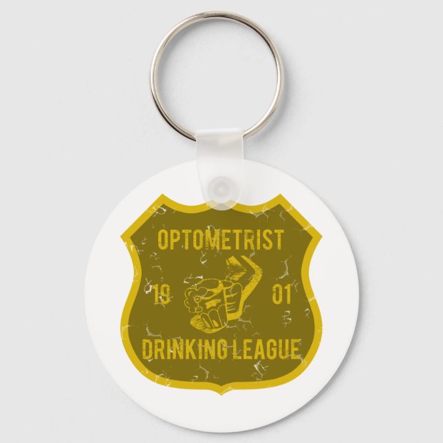 Optometrist Drinking League Key Ring (Front)