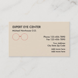 Optometrist Eye CEnter Business Card