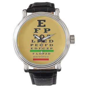 Optometrist Eye Chart Watch Black III