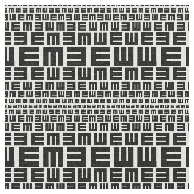 Optometrist Eye Doctor Eye Chart Fabric (Close Up)