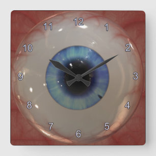 Optometrist Eye Doctor Spooky Fun Blue Eye Clock